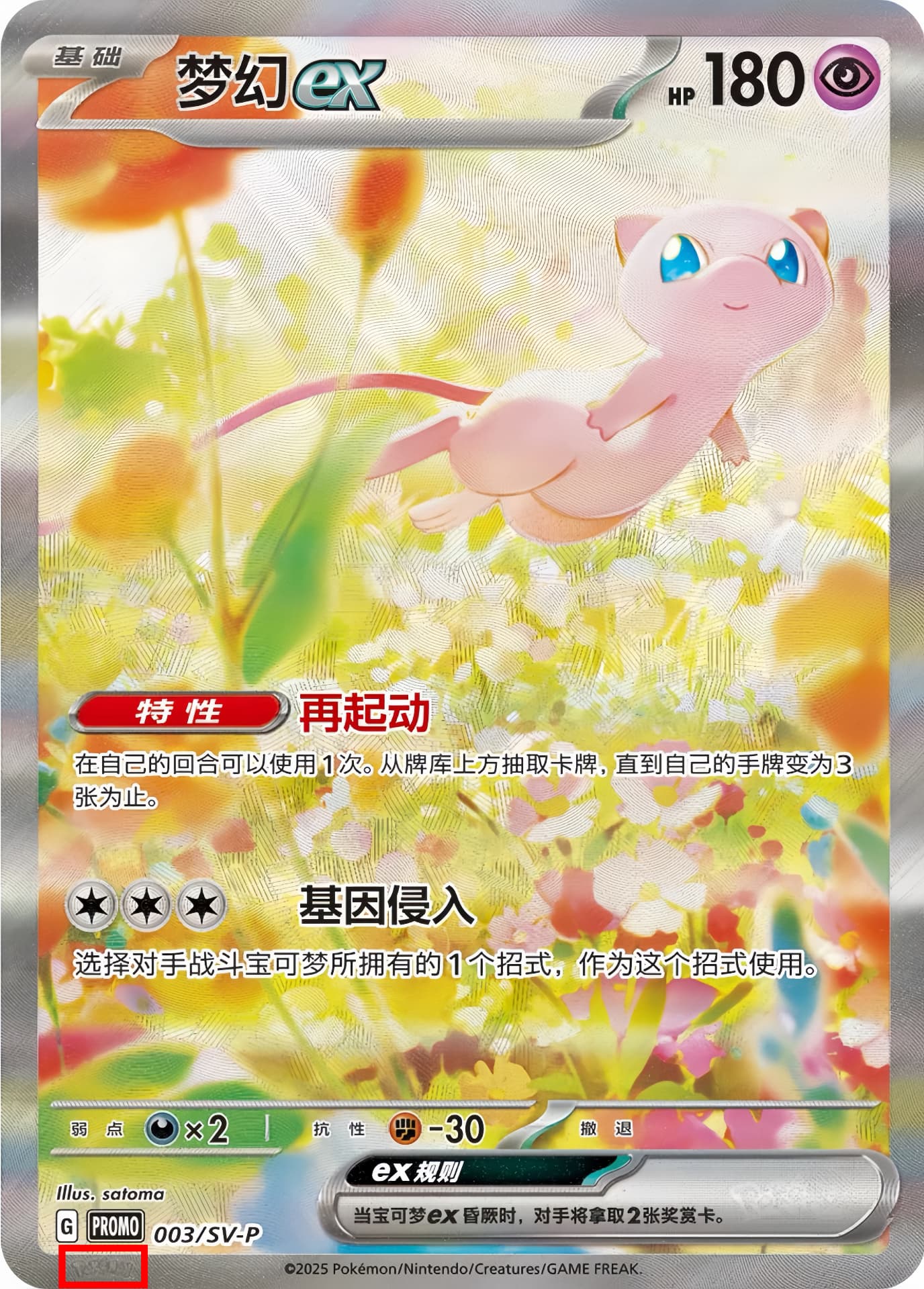 Front of a Simplified Chinese Pokémon card
